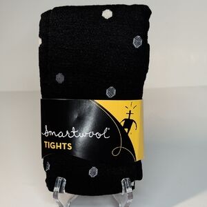 NWT Smartwool Black Dissipating Dots Wool Tights Women's Medium SW579-001 NEW
